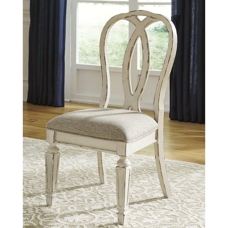 Signature Design by Ashley Realyn White / Light Brown 7-Piece Dining Package