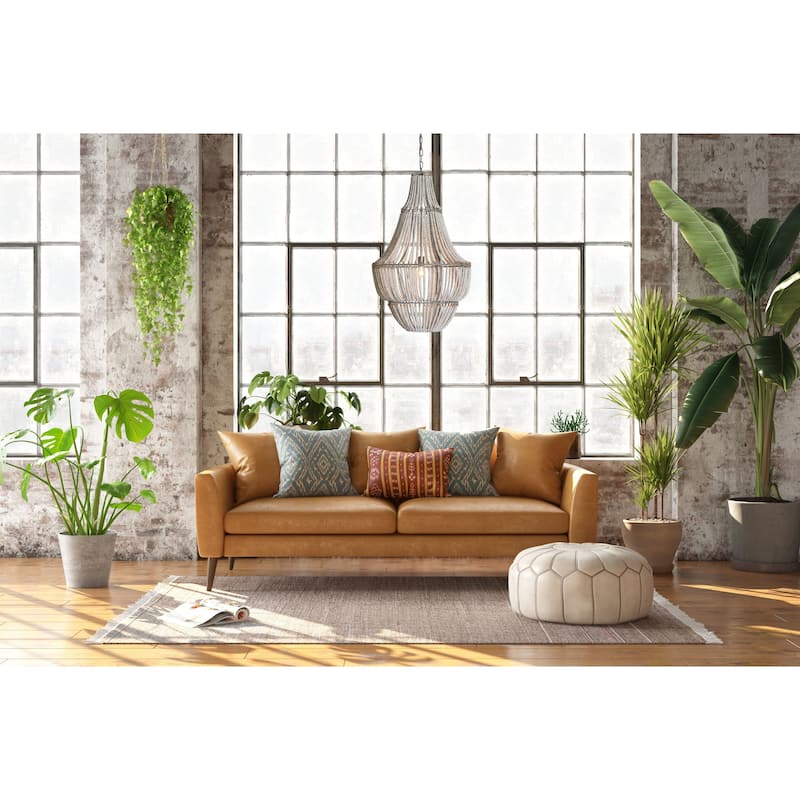 Draped Wood Bead Chandelier