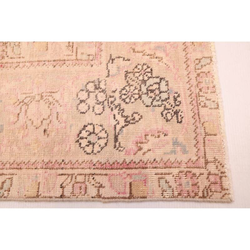 ECARPETGALLERY Hand-knotted Antalya Vintage Pink Wool Rug - 6'5 x 9'3