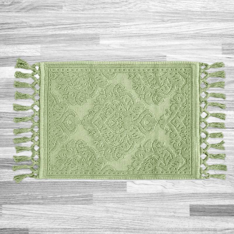 Jean Pierre Ricardo Cotton Fringe Bath Rug