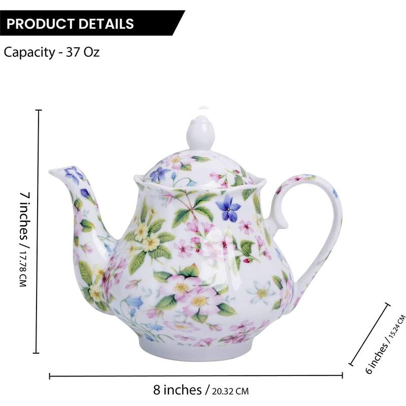 European Style Ceramic Teapot Coffee Pot Water Pot Porcelain Vintage Gift Tea Pot