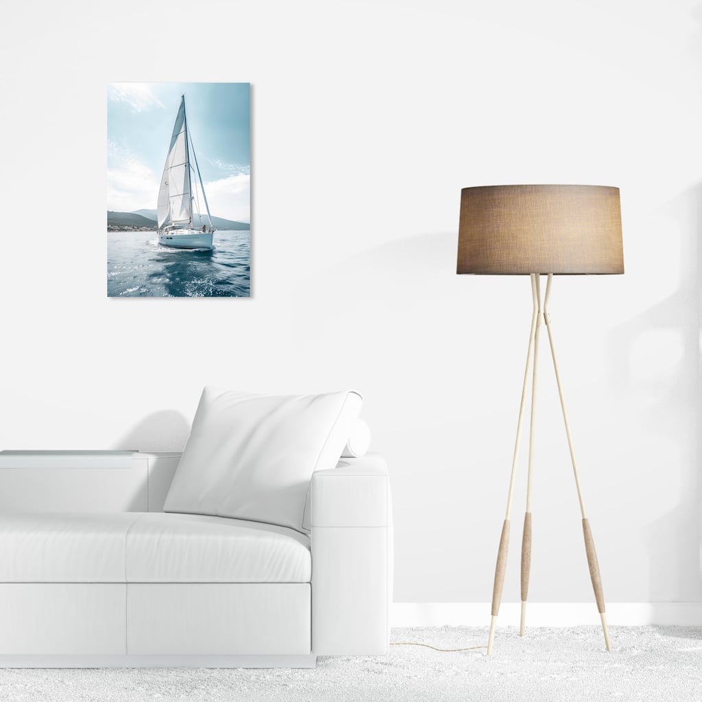 Wynwood Studio Canvas Transportation Sea Life Pleasures Blue and Nautical & Coastal Wall Art Canvas Print