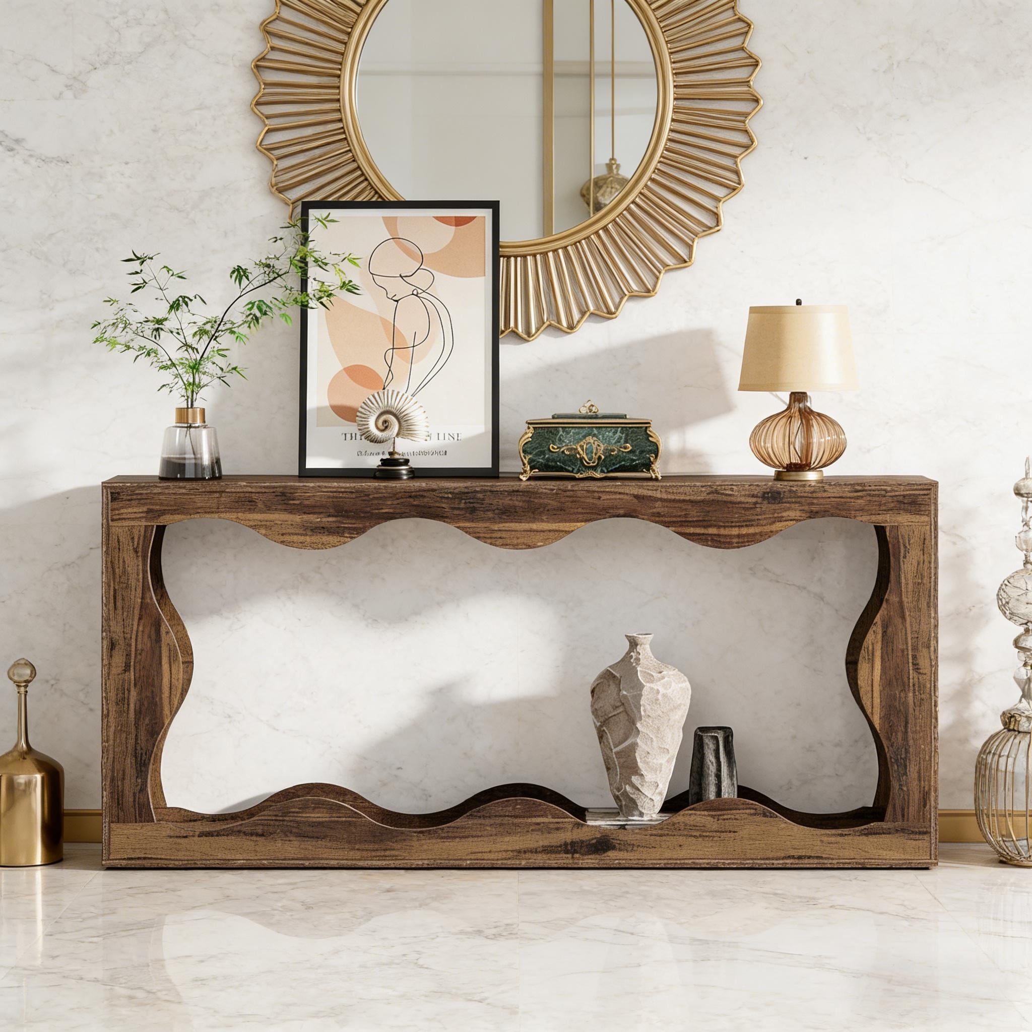 Modern Style Entryway Table Industrial Console Table Coffee Table