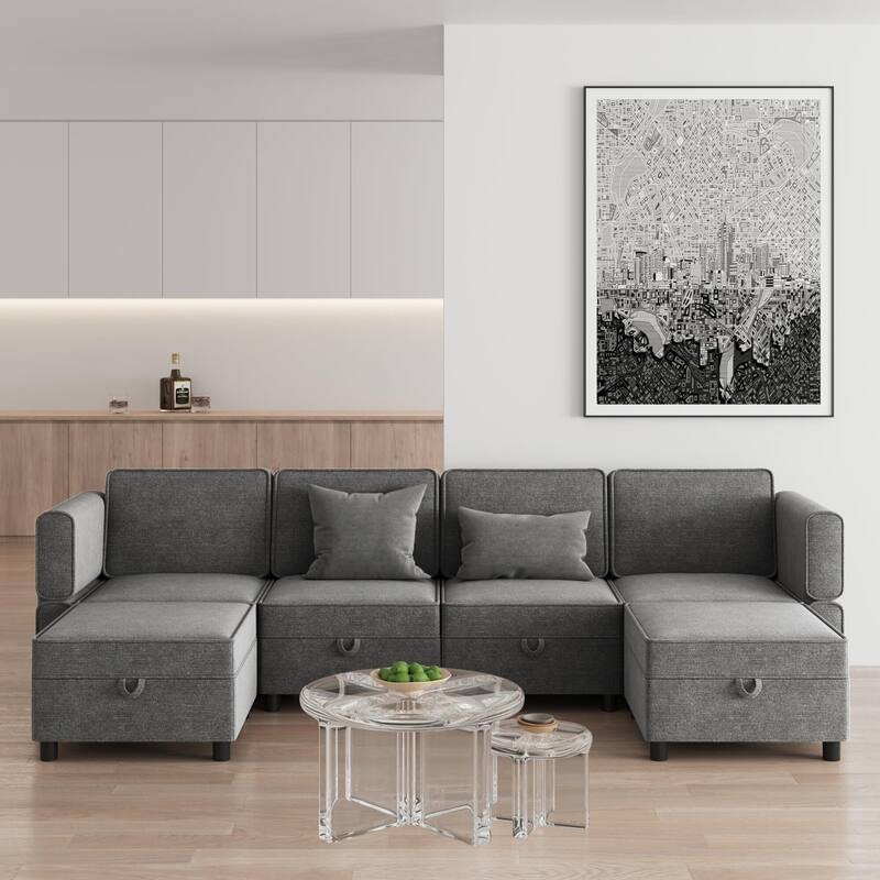 Loveseat Sofa with Storage Seat