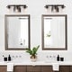 preview thumbnail 3 of 21, Fora Modern Farmhouse 4-Light Glass Bathroom Vanity Lights Rustic Metal Wall Sconces