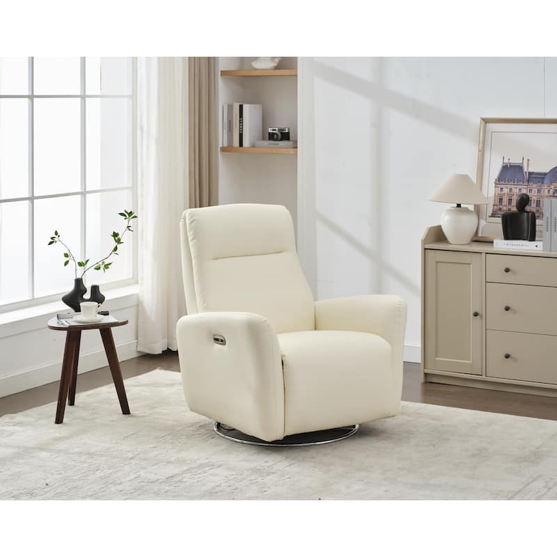 Electric Rocking Recliner, 270° Swivel Power Glider Chair with Button Control for Nursery, Bedroom or Living Room