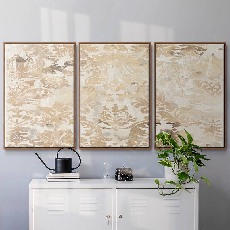 Walnut Damask II - Multi Piece Framed Canvas
