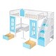 preview thumbnail 9 of 25, Versatile Twin Over Twin Bunk Bed with Convertible Table, Drawers, and Play Area for Kids