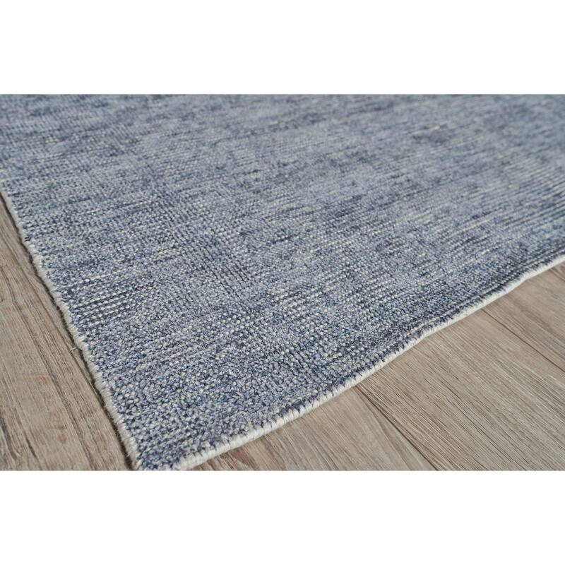EXQUISITE RUGS Catalina Hand-loomed Wool/Bamboo Silk Blue Area Rug.