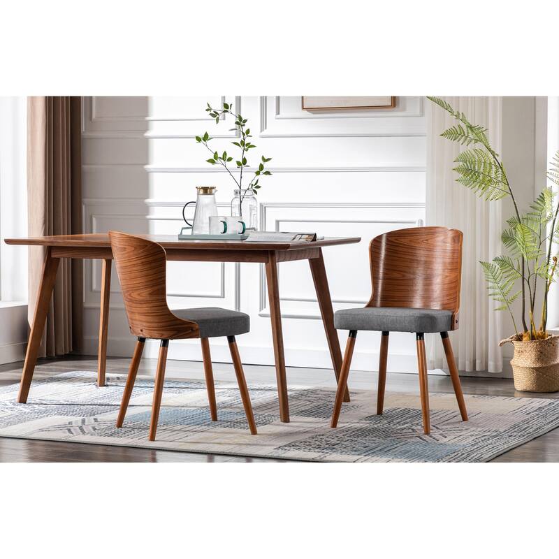 Porthos Home Karr Armless Dining Chairs Set of 2, Beech Wood Back & Legs