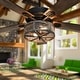 preview thumbnail 6 of 14, 52" Farmhouse Style WiFi Smart Enabled Ceiling Fan, Bulbs Included - 52" x 52" x 14"/19"