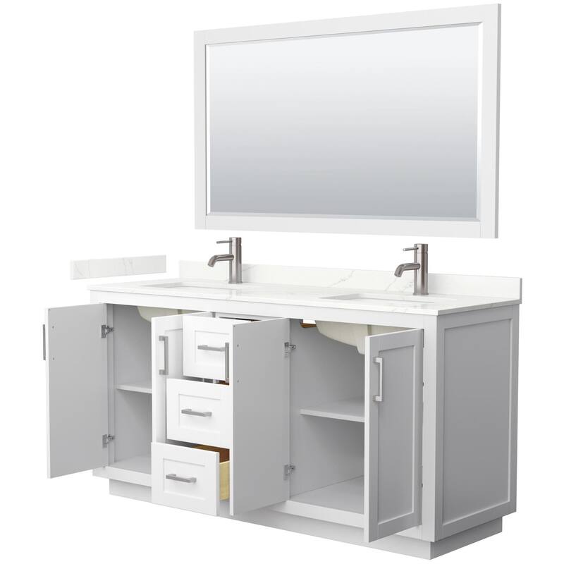 Wyndham Collection WCF292966D-QTZ-UNSM58 Miranda 66" Free Standing