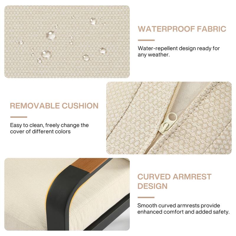 Outdoor Patio Conversation Chair, Loveseat, Sofa with Removable Cushions