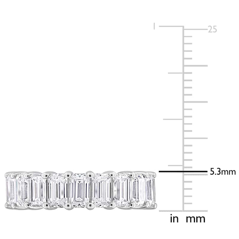 Miadora 2 3/4ct DEW Octagon-cut Created Moissanite Anniversary Band in Sterling Silver