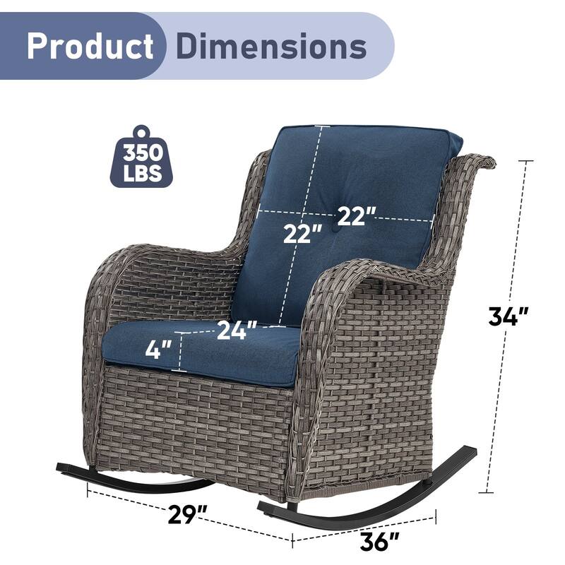 Outdoor Rocking Chair Rattan Rocker Chairs