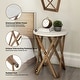 preview thumbnail 23 of 21, COZAYH Pedestal Farmhouse End Table, Distressed Top with Base for Modern Farmhouse, Boho Decor, Round