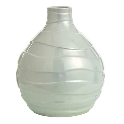 StyleCraft Norman Wyatt Home - Ceramic Vase - Pearlescent