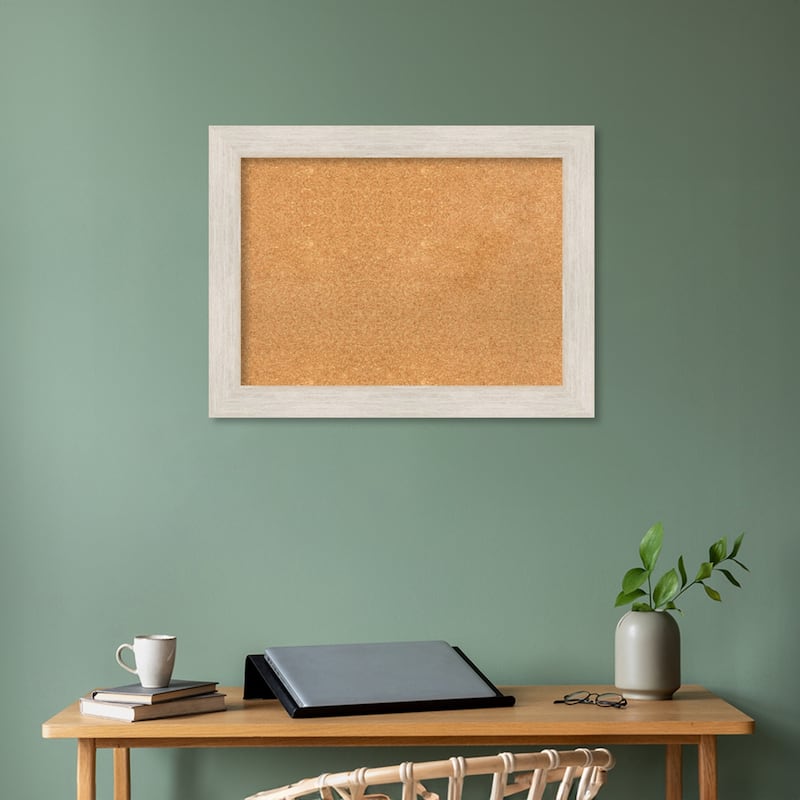 Hardwood Wood Framed Natural Corkboard Bulletin Board