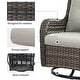 preview thumbnail 85 of 110, Pocassy 3-Piece Outdoor Swivel Bistro Set, Wicker Rocking Chairs