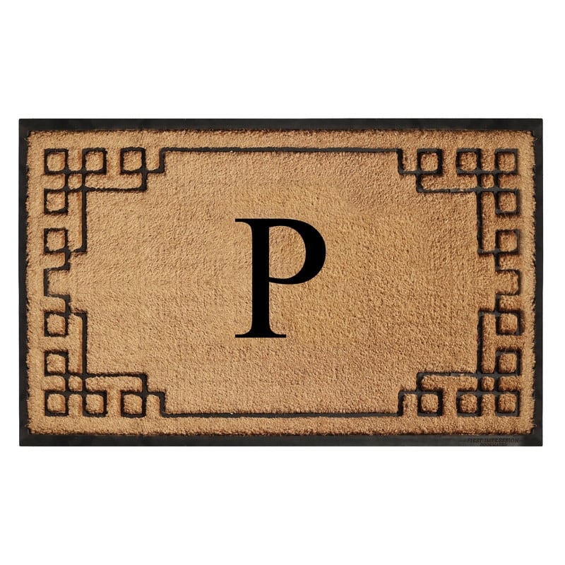 A1HC Natural Coir & Rubber Door Mat, Heavy Duty, Dirt Trapping, Long-Lasting Entrance Doormats,Thick & Durable Outdoor Entry Mat - 24" X 39" - P