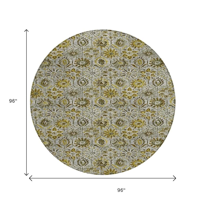 HomeRoots Floral Transitional Rectangle Outdoor Rug