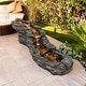 preview thumbnail 1 of 9, Alpine Corporation 76" Long Outdoor Tiering Rocky River Stream Water Fountain with LED Lights