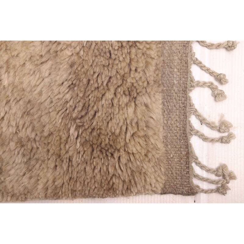 ECARPETGALLERY Hand-knotted Pak Finest Gabbeh Khaki Wool Rug - 10'3 x 13'3