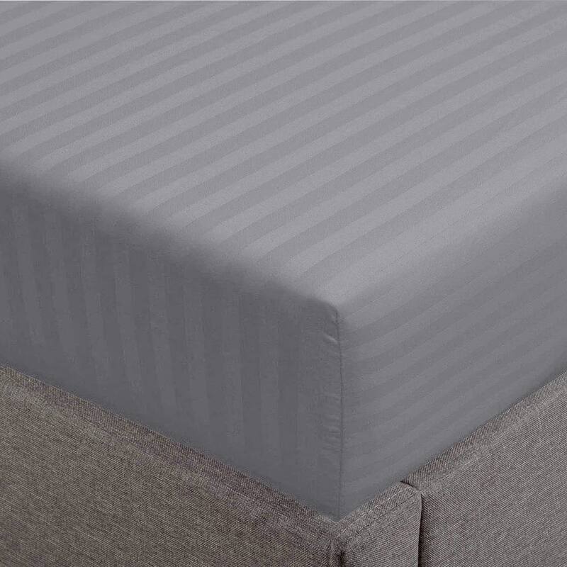 Feather & Stitch 500 Thread Count Damask Stripe ONLY Fitted Sheet