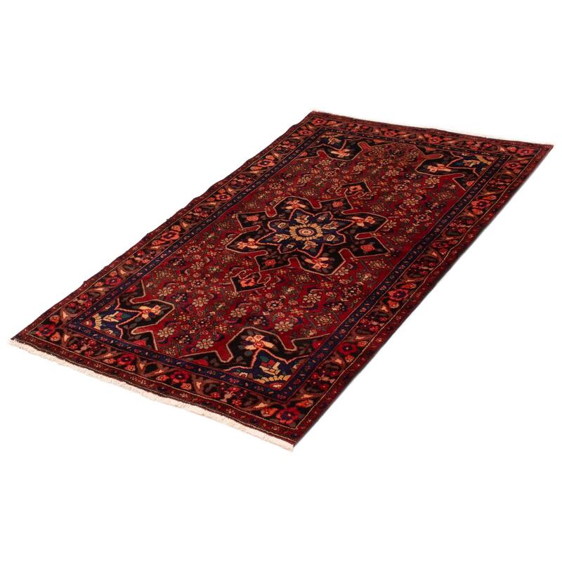 ECARPETGALLERY Hand-knotted Konya Red Wool Rug - 4'5 x 7'3