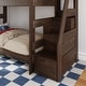 preview thumbnail 13 of 20, Max and Lily Modern Farmhouse Twin Over Twin Bunk Bed With Staircase