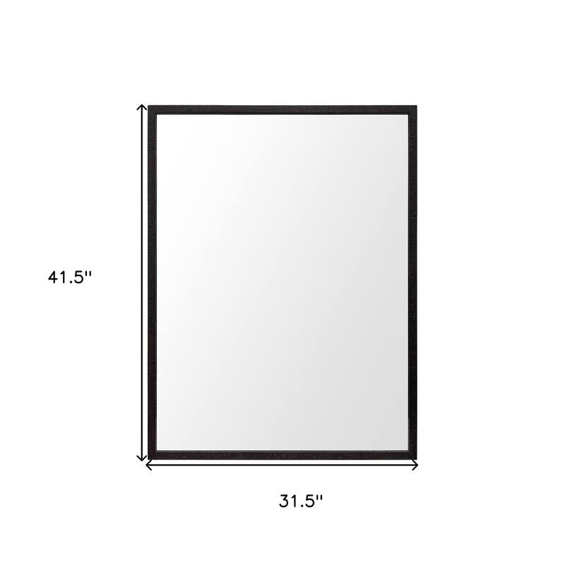 HomeRoots 42" Espresso Framed Bathroom Vanity Mirror - 31.50 in. x 41.50 in. x 1.75 in.