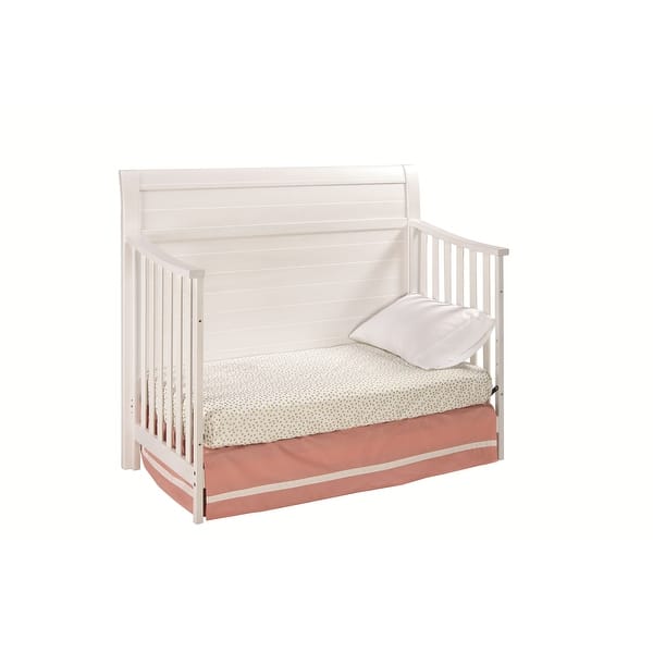 slide 2 of 5, Taylor 57" Wide Farmhouse Convertible Crib, Sea Shell White
