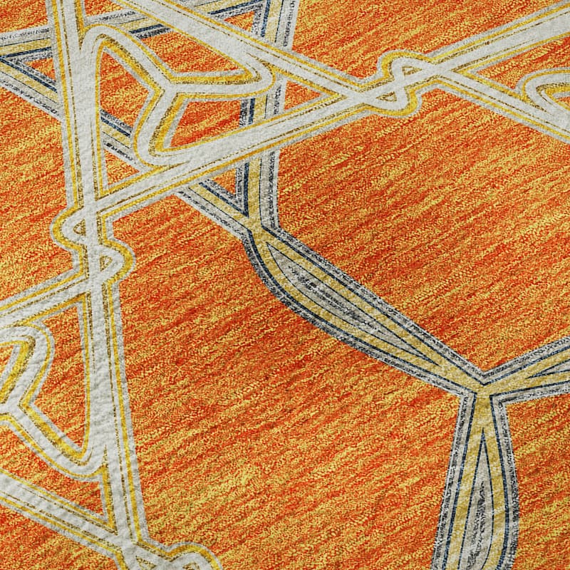 Premium Washable Super Soft Modern Tangle Mayfield Rug