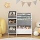 preview thumbnail 6 of 15, Kids Bookshelf and Toy Storage Organizer,Multifunctional 4 Tier Kids Book Shelf with 3 Collapsible Fabric Drawers