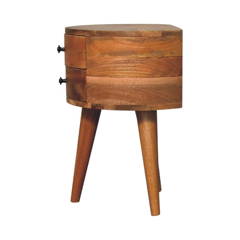 Artisan Furniture Solid Wood Odyssey Oak-ish Tripod Nightstand