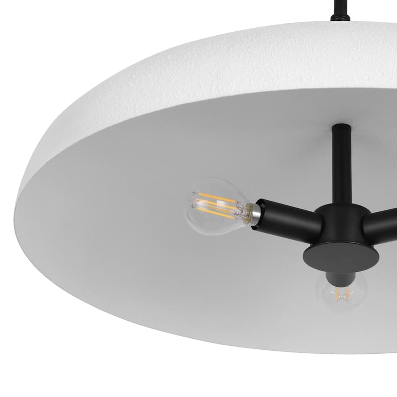 LamQee 20" Pendant Light Metal Dome Ceiling Hanging Chandelier - 19.7 inch