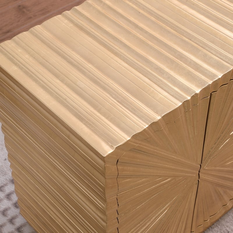 Best Master Furniture Adian Gold Side Table - MDF