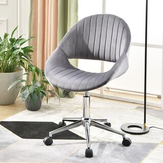 Tc600ovios Cute Desk Chair Plush Velvet Office Chair For Home Or Office Task Chair For Computer Desk Grey Dailymail