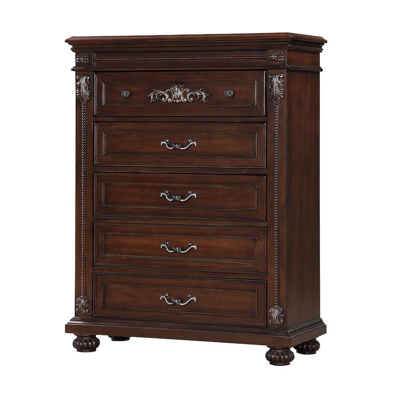 Destiny Contemporary Cherry Wood Bedroom Set