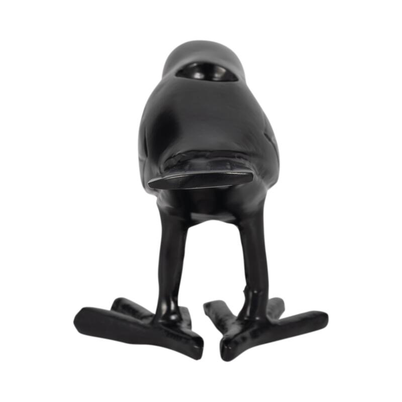 Sagebrook Home's 6-Inch Black Crow Taper Candle Holder - Elegant Aluminum Decor for Cozy Ambiance - 6" x 4" x 4"