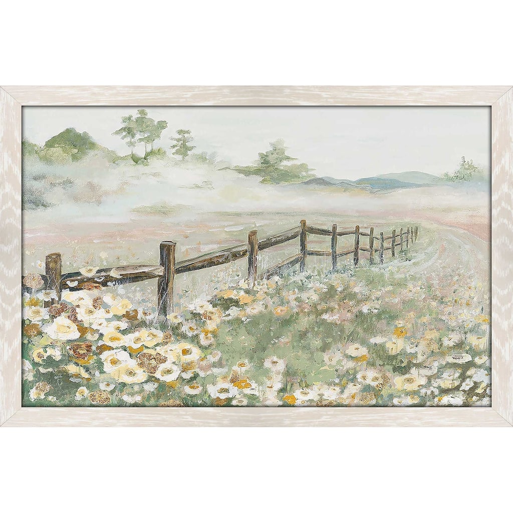 "Fence with Flowers" Print on Acrylic