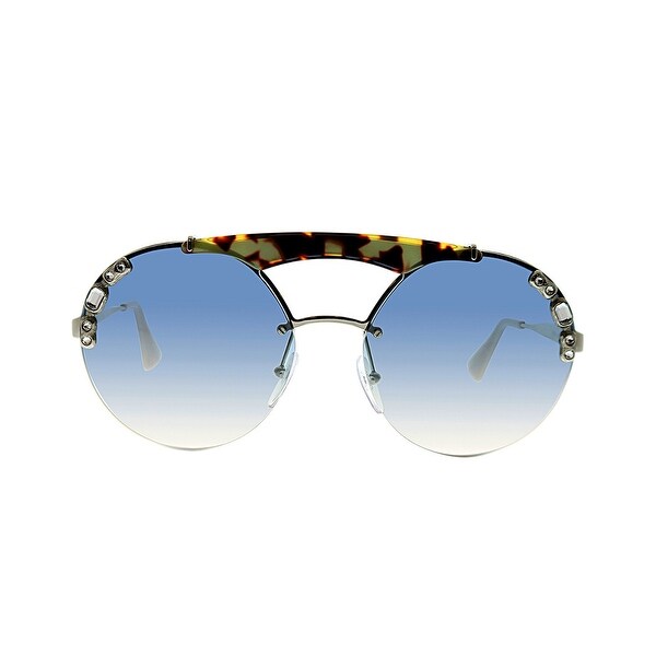 Prada women's round 37mm sunglasses clearance