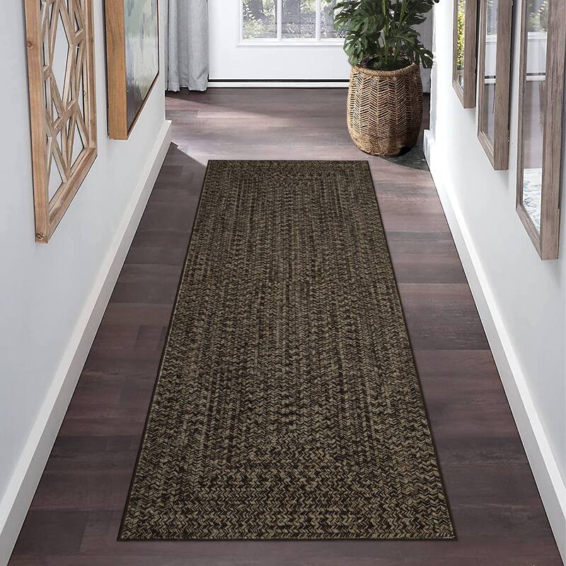 Modern Braided Print Rug Washable Area Rugs for Living Room Bedroom