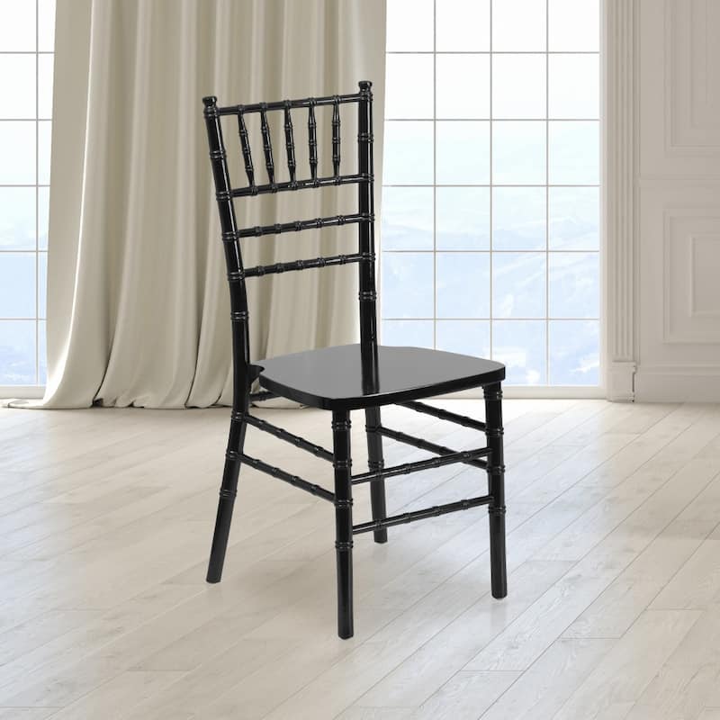 Chiavari Lightweight Wood Chair (Set of 2) - Black