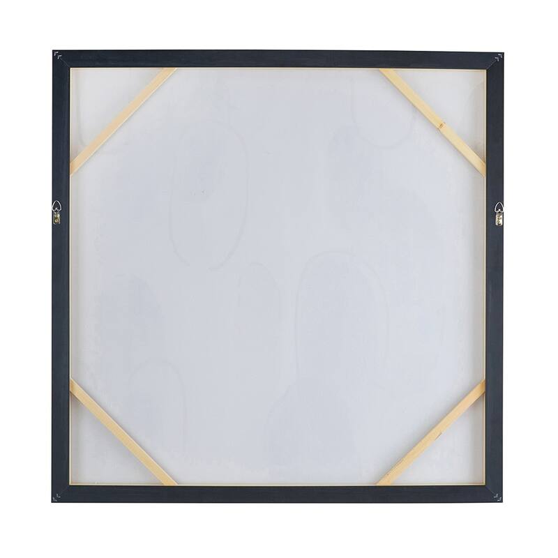 Modern Oil Painting, Square Framed Wall Art for Living Room