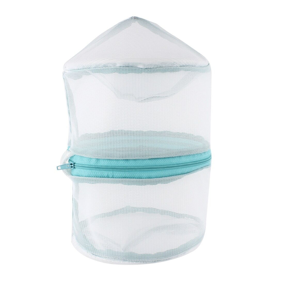Shop Zipper Lingerie Delicate Bra Mesh Wash Bag Home Household Net Washing Laundry Basket Blue White Overstock 17672686