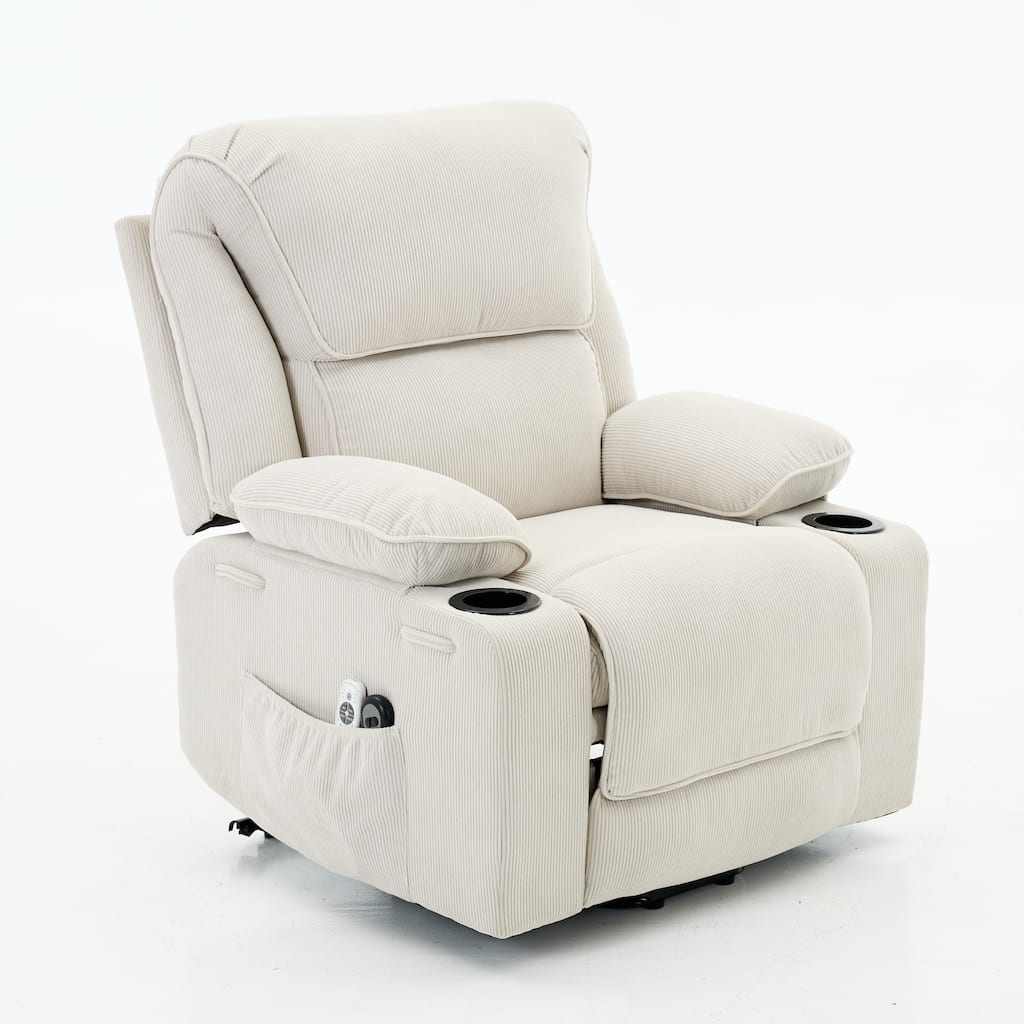 Remote-Controlled Heating and Massage Assistive Recliner for Seniors