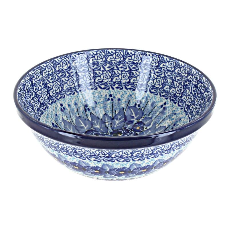 Blue Rose Polish Pottery Ceramika Artystyczna Cereal Bowl - Joanna