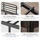 preview thumbnail 8 of 11, Twin Over Full Bunk Bed with Ladder & Guardrail Heavy Duty, Heavy Duty Metal Slats