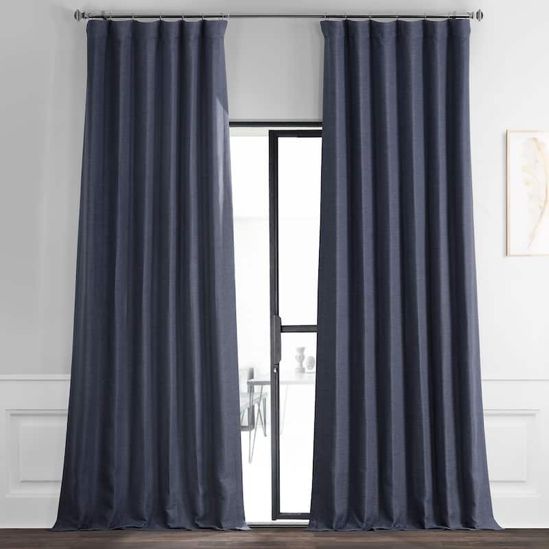 Exclusive Fabrics Bellino Blue Room Darkening Curtain Panel (1 Panel) - 84 Inches